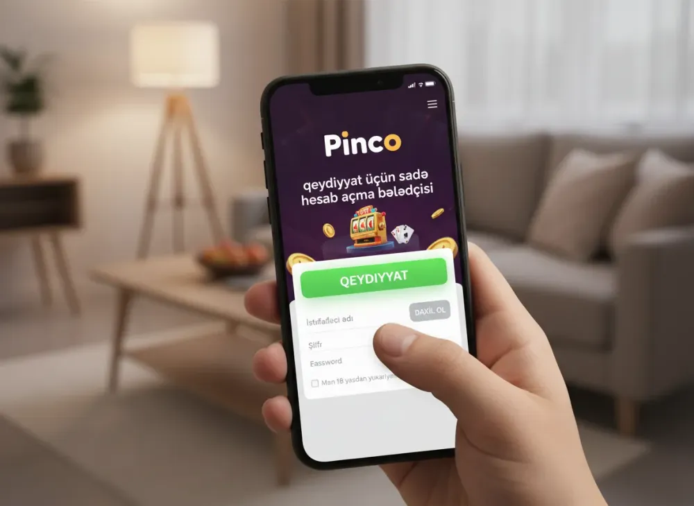 Pinco qeydiyyat üçün sadə hesab açma bələdçisi